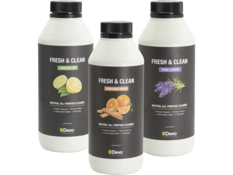 Devo Fresh   Clean is pH neutral and therefore not aggressive to delicate surfaces